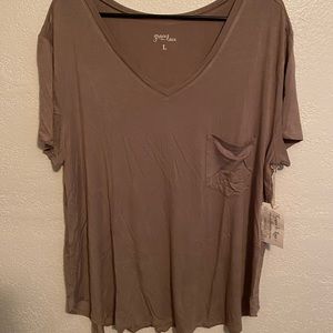Grace & Lace v-neck short sleeve - mocha